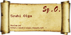 Szuhi Olga névjegykártya